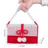Buy cheap Red Beaded Clutch Pearl Bag Flower Wrist Hand Woven With White Cap OEM ODM from wholesalers