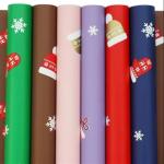Christmas Gift Flower Wrapping Paper 58cm X 58cm 20 Sheets In Bag