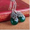 Buy cheap Retro Jewelry Thai 925 Silver with Marcasite Green Agate Earrings(LR1036GREEN) from wholesalers