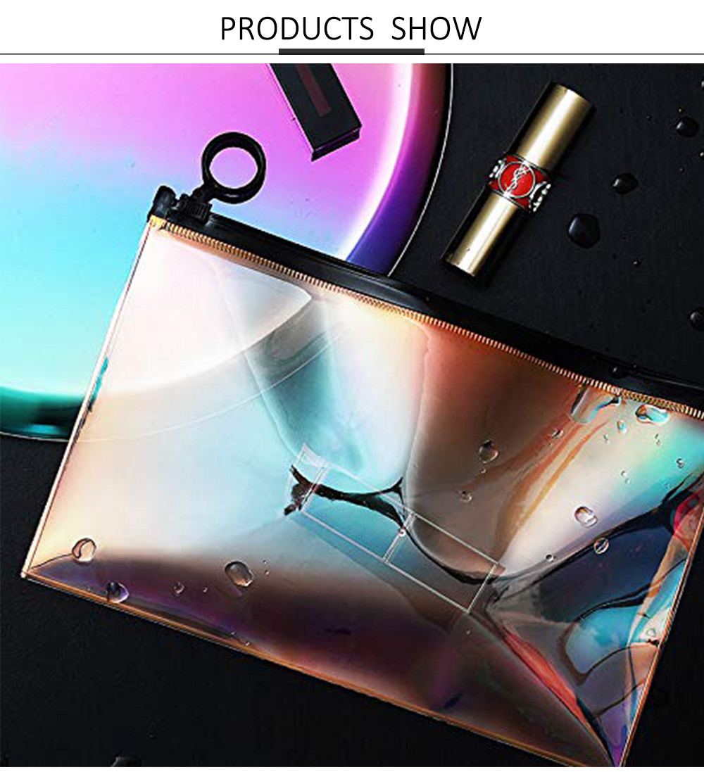 Waterproof Clear Hologram Cosmetic Carrying Case