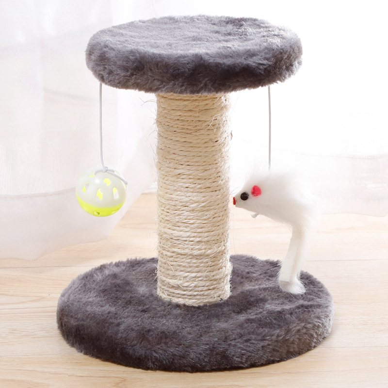 Christmas Cats Scratching Posts Solid Wood Red Brown Cat Scratching Pole