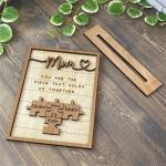 Hot selling wood personalized ornaments carved 1-12 names for Mother's Day gifts