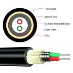 Custom Tactical Fiber Optic Cable TPU Spiral Tac Fiber Armored Tube For FTTx