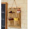 Buy cheap manufacturer Natural Jute canvas fabric wall hanging storage organizer carriage bag,Wall hanging pocket storage organize from wholesalers