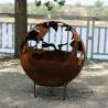 Buy cheap 600mm Round Corten Steel Outdoor Fire Pit ball fire sphere For Wood Burning from wholesalers
