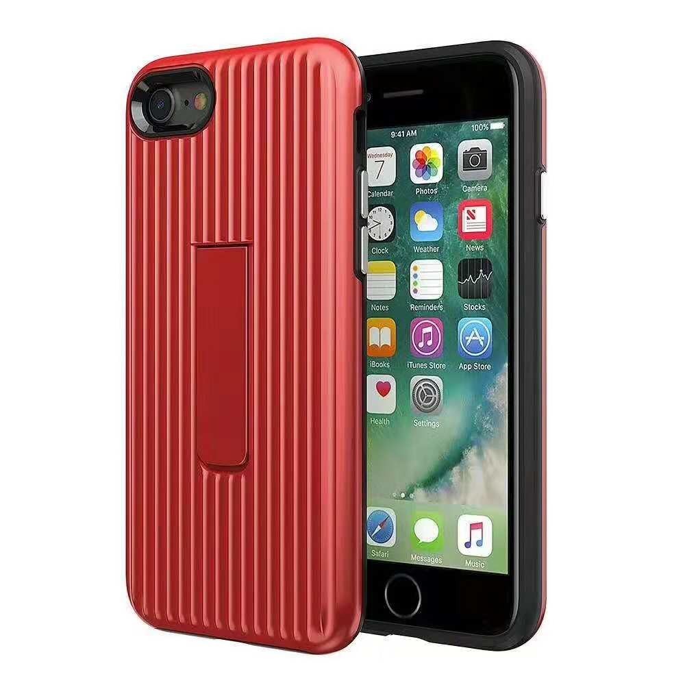 Luggage Case with Kickstand PC TPU Back Cover Color Blue For IphoneXS IphoneXR IphoneXS MAX Iphone8 Plus Iphone7 Iphone6