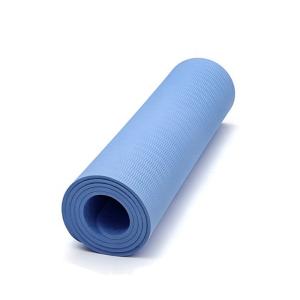 Wholesale Blue Double Side TPE Yoga Mat , 6mm Non Slip Yoga Mat With Position Line from china suppliers