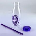 Fashion Promotional Plastic Drink Bottle Workout Water Bottles 450ML With Straw