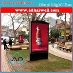 City Information Advertising Display with LED Strip Lighting