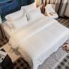 Buy cheap Plain dyed 1 & 3cm stripe 100% cotton bed sheet for hotel hospital dormitory from wholesalers