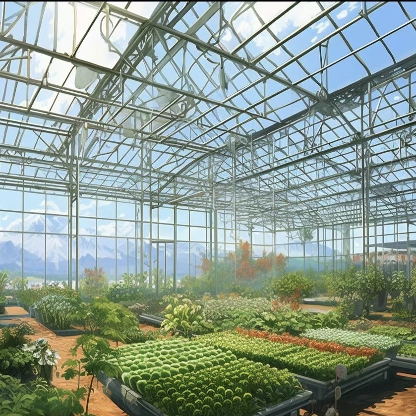 Single Layer Glass Greenhouse for Sustainable Growth