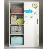Buy cheap Storage Steel Home Furniture Printed Closet Cabinet Modern Sliding Door Wardrobe from wholesalers