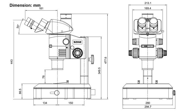 A23.0910 0.8x~10x Zoom Stereo Optical Microscope With High Eye-point Wide Field Plan Eyepiece PL10X/23mm