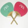 Buy cheap Round Paper Foldable Hand Fans Customized Paddle Hand Fans 15Inch from wholesalers
