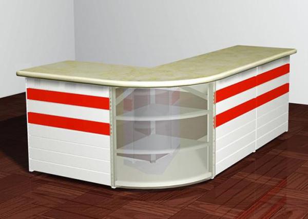 Buy cheap L - Shaped Front Desk Retail Checkout Counter Middle Size For Shopping Mall from wholesalers