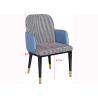 Buy cheap Restaurant 54cm 87cm Wrought Iron Upholstered Dining Chairs from wholesalers