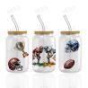 Buy cheap UV DTF Transfer Cup Wrap Stickers For Glass Tumblers Custom Logo Rugby Sports Balls 16Oz from wholesalers