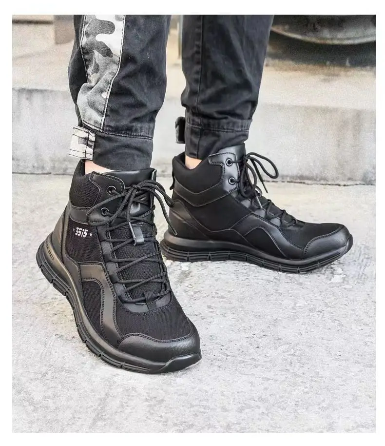 Factory sale autumn and winter fleece cold-proof warm high-top shoes outdoor tactical boots for men