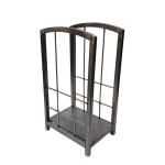 Sliver Standing Indoor Stainless Steel Firewood Rack/Fireplace Parts/Stove