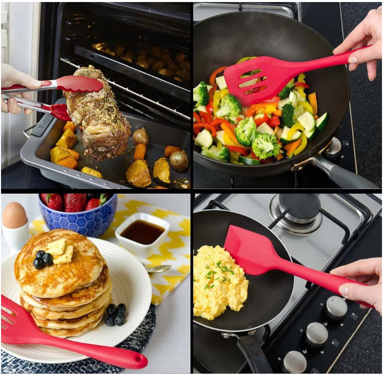 Multi Function Molding Silicone Rubber Parts Cooking Utensil Set Customized