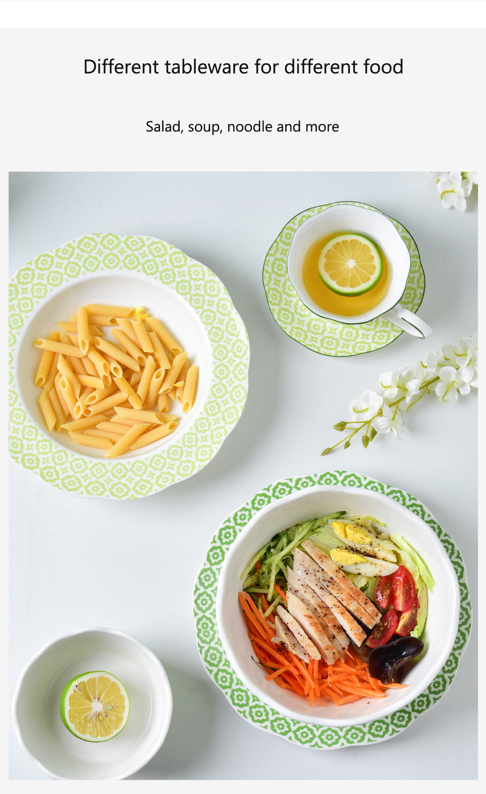 Technique Under Glazed Ceramic Moroccan Dinnerware Set For Exquisite Table Setting