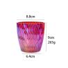 Buy cheap Handmade Hot Pink Purple Striped Glass Candle Cup With Aluminum Cap from wholesalers