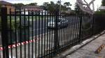 Narrow Spacing Top Crimped Spear Tubular Steel Fence Garrison Brand 3 Rails 1