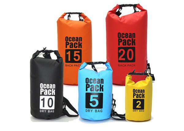 Quality Outdoor PVC Waterproof Dry Bag Silk Screen Printed 30L Dry Bags for sale