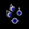 Buy cheap European Style Round Pink Heart Jewelry Pure 925 Silver For Girls from wholesalers