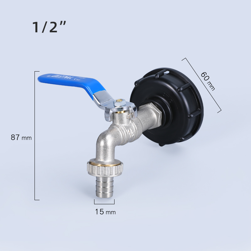 Customized Support Adapter Faucet Wire IBC Tank Tap Replacement Connector Valve For Water Tank Hose Tap
