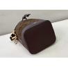 Buy cheap Drawstring Coffee Small Leather Crossbody Bag Old Flower Pattern from wholesalers