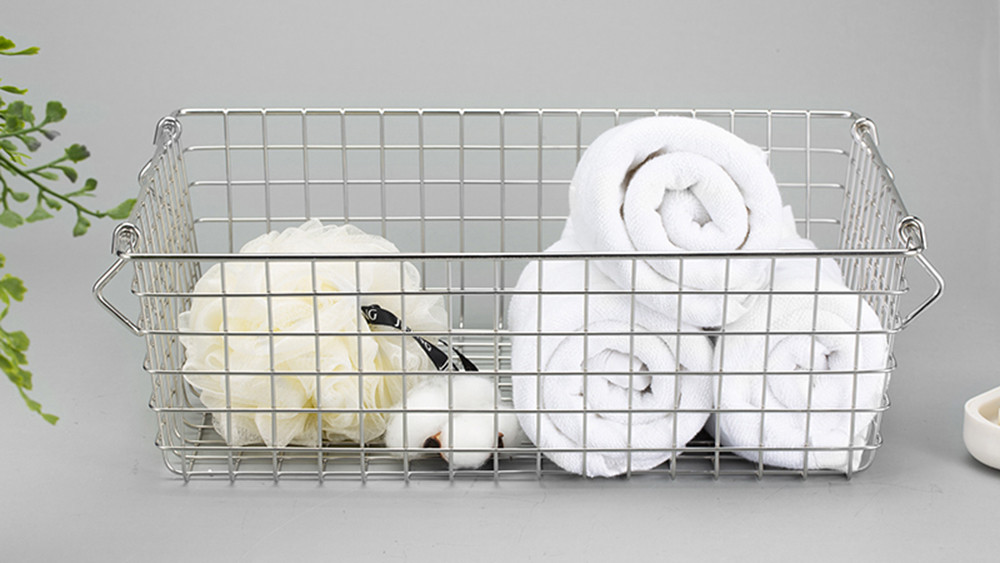 Multifunctional Household Bathroom Stainless Steel Wire Basket Organizer