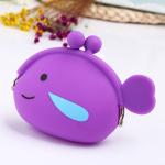 Cartoon Animal Silicone Fish Coin Wallets Purse Headset Bag For School Prize