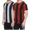 Buy cheap 180 Gram Vertical Striped Tee Shirt , Mens Casual T Shirts Size XS - XXXXXL from wholesalers