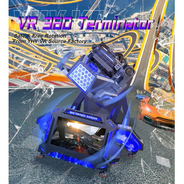 360 Rotating 9D VR Chair Flight Racing Motion Simulator with 32" live showing