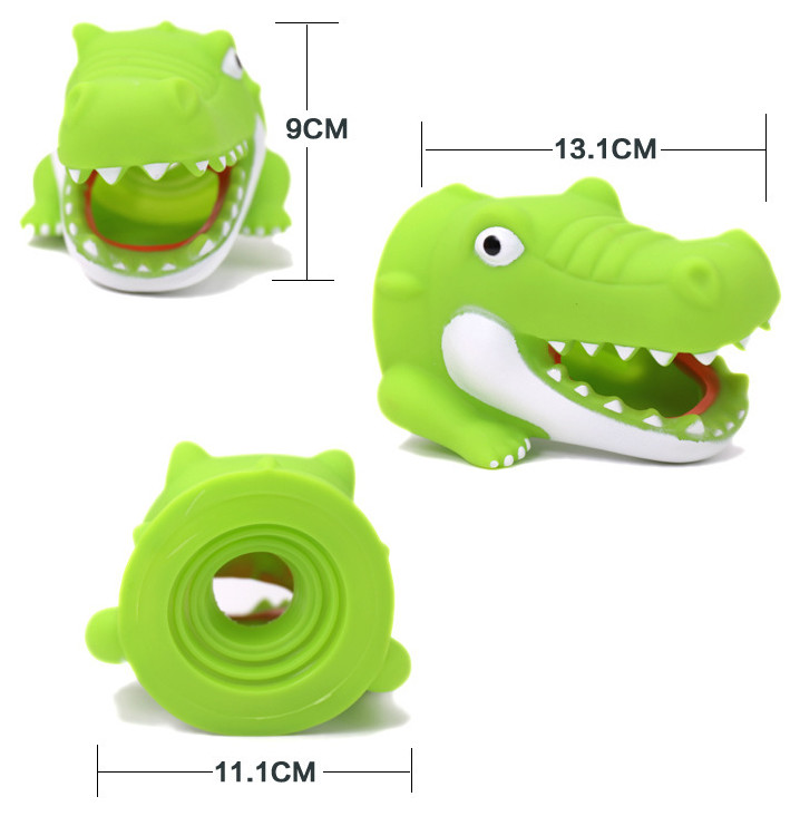 Soft Cute Crocodile Kids Faucet Extender Protector Cover For Bathtub Kitchen Tub Sink