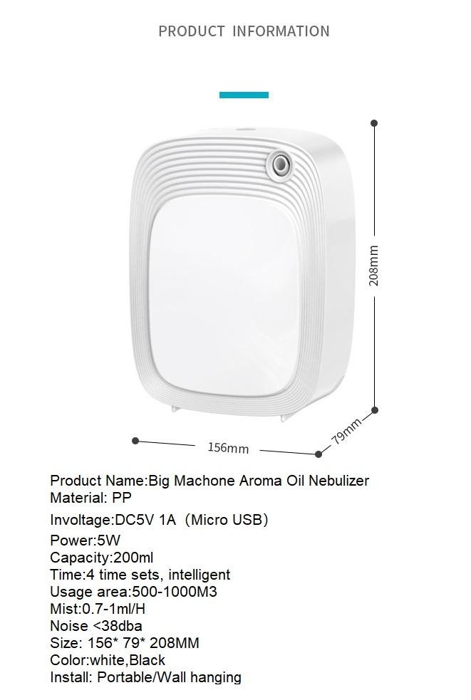 Powerful Aroma Diffuser Machines For Aromatherapy Electric Less Than 35dB Noise Level