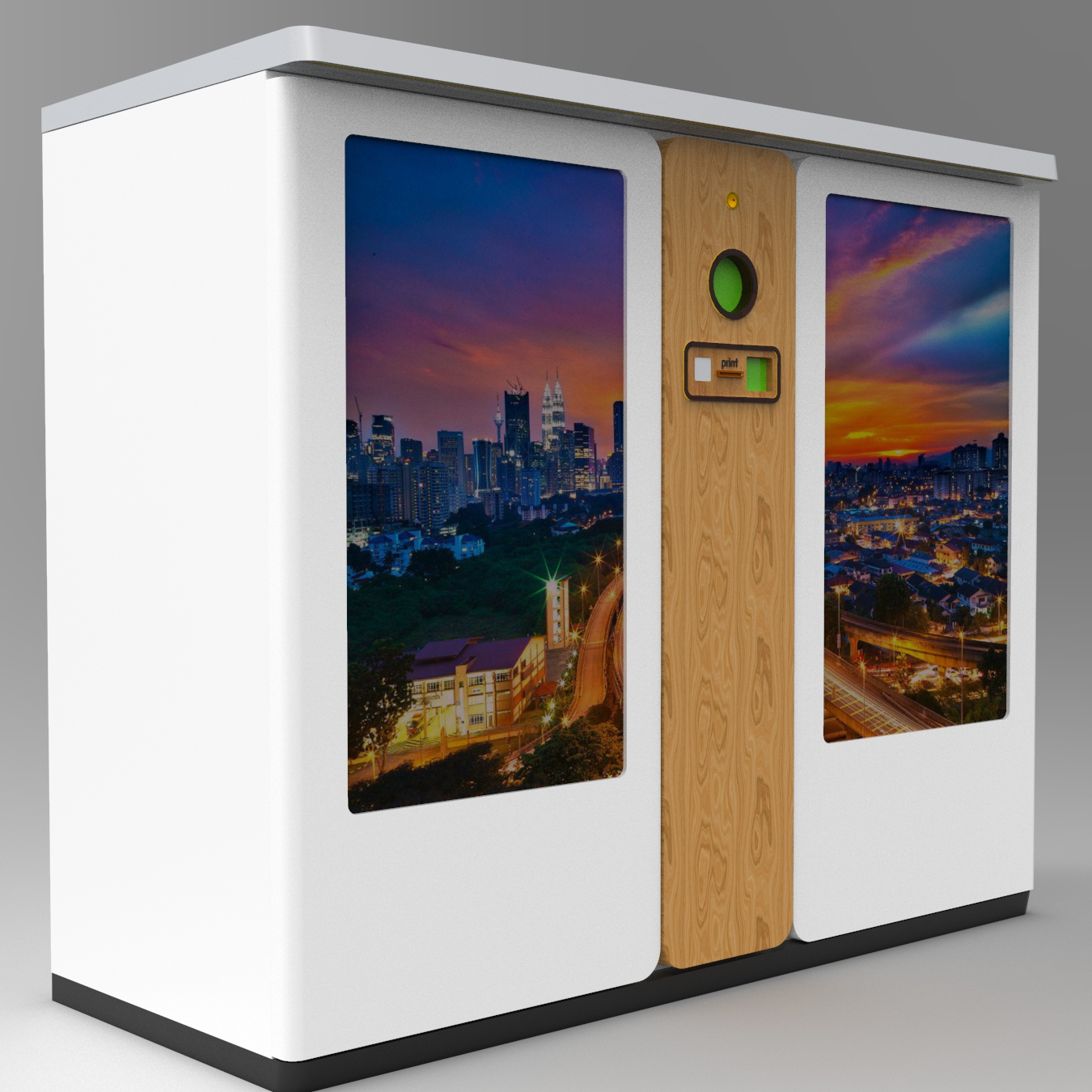 Outdoor Plastic Bottle Paid Recycling Machine Circle RVM 710