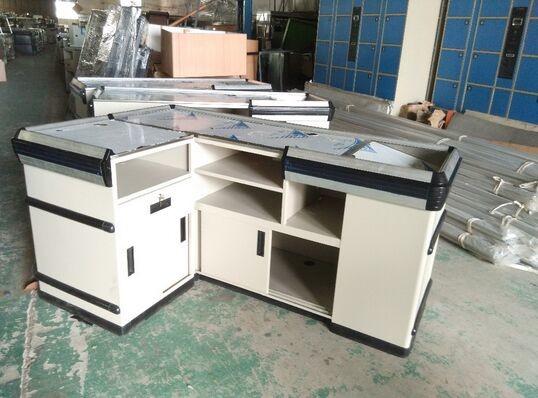 Buy cheap Customized Retail Cashier Supermarket Checkout Counter With Powder Coated Finish from wholesalers