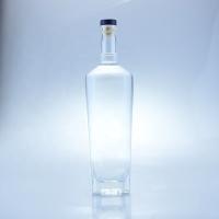 Buy cheap Glass Collar Glass Bottle For Alcoholic Beverages 750 ml with Cork Sealing Flint product
