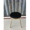 Buy cheap 87cm Wrought Iron Upholstered Dining Chairs from wholesalers