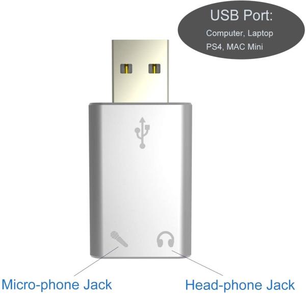 Buy cheap 480 Mbps 45mm Aluminum External USB 2.0 Audio Adapter from wholesalers