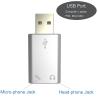 Buy cheap 480 Mbps 45mm Aluminum External USB 2.0 Audio Adapter from wholesalers