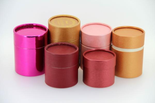 Buy cheap Colorful shiny / glossy / matt surface paper cans cosmetics gift cardboard tube packaging from wholesalers