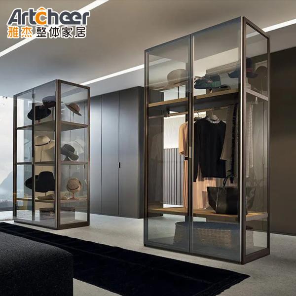 Buy cheap Bedroom Furniture Luxury Design Aluminium Frame Walk-in Closet System with Accessories from wholesalers