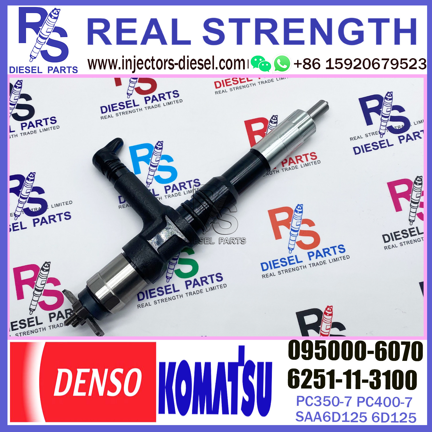 Common Rail Diesel Engine Fuel System 6251-11-3100 095000-6070 For PC350-7 PC400-7