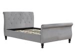 Buy cheap Luxury Italian Upholstered Bed Frame Modern Button Tufted Fabric Linen from wholesalers