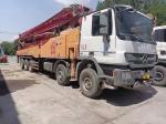 62m Concrete Boom Pump Red Mercedes Benz Used Concrete Pump Truck with Spare