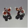 Buy cheap Sterling Silver Amethyst Cubic Zircon Quatrefoil Stud Earrings(E02) from wholesalers