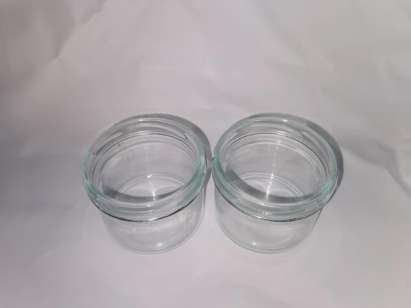 Buy cheap High Transparent food grade Caviar glass Jar standard 8OZ 240ml With Metal Lid from wholesalers